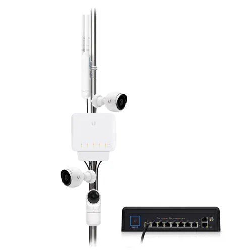 Ubiquiti USW-FLEX | Schalter | UniFi, 5x RJ45 1000Mb/s, 1x PoE-Eingang, 4x PoE-Ausgang, 46W Automatyczne MDI/MDI-XTak
