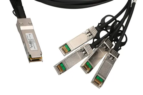 Extralink QSFP+ DAC | QSFP+ Cable | DAC, 40Gbps ate  4x 10Gbps 3m, 30AWG Moduł SFP - prędkość portu40 Gbps -> 4x 10 Gbps