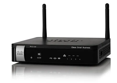 Cisco RV215W | Router WiFi | 4x RJ45 100Mb/s, 1x USB, VPN, Firewall Standardy sieci bezprzewodowejIEEE 802.11b