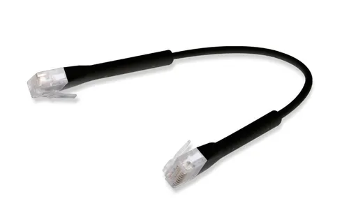 Ubiquiti UC-PATCH-RJ45-BK | Kupfer-LAN-Kabel | UniFi-Ethernet-Patchkabel, CAT6, schwarz Długość220mm
