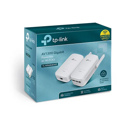 TP-Link TL-WPA8630 KIT | Powerline AV1300 Wi-Fi Kit | 1300Mb/s Maksymalna prędkość transmisji bezprzewodowej1350 Mb/s