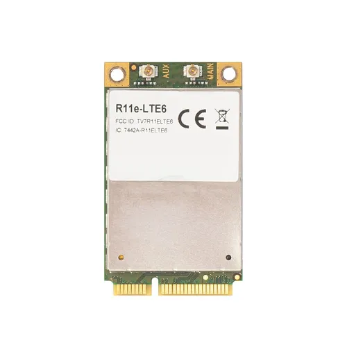 MikroTik R11e-LTE6 | miniPCI-e Card | 2G/3G/4G/LTE, 2x u.Fl Generacja sieci mobilnej3G, 4G