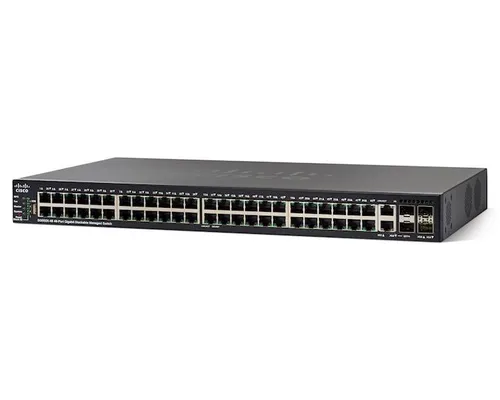 Cisco SG550X-48MP | Switch PoE | 46x 1000Mb/s PoE, 2x 10G Combo(RJ45/SFP+), 2x SFP+, 740W, Empilhado Ilość portów LAN48x [10/100M (RJ45)]
