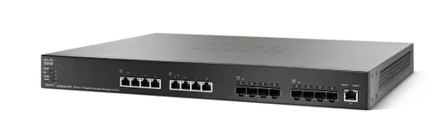 Cisco SG550XG-8F8T | Switch | Ethernet 8x 10Gigabit, 8x 10G SFP +, Empilhável Ilość portów LAN12x [10G (SFP+)]
