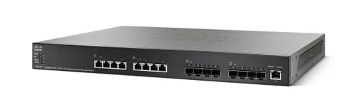 Cisco SG550XG-8F8T | Switch | 8x 10Gigabit Ethernet, 8x 10G SFP+, Stackable Ilość portów LAN12x [10G (SFP+)]
