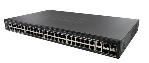 Cisco SG550X-48P | Switch | 48x Gigabit RJ45 PoE, 2x 10G Combo(RJ45/SFP+), 2x SFP+, 382W PoE, Stakowalny Ilość portów LAN48x [10/100/1000M (RJ45)]
