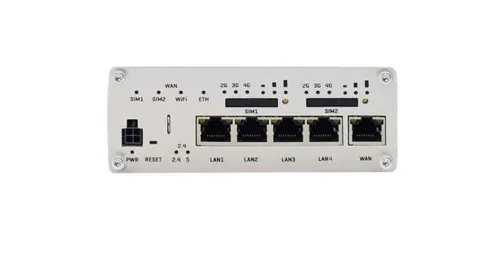 Teltonika RUTX12 | Router 4G LTE industrial professional | Cat 6, Dual Sim, 1x Gigabit WAN, 3x Gigabit LAN, WiFi 802.11 AC Częstotliwość pracyDual Band (2.4GHz, 5GHz)