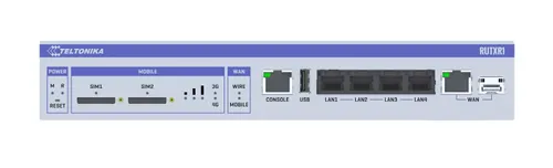 Teltonika RUTXR1 | LTE Router | LTE Cat6, WiFi Wave-2 Dual Band, Dual SIM, 1x SFP, 5x RJ45 1000Mb/s Ilość portów LAN5x [10/100/1000M (RJ45)]
