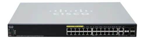 Cisco SG550X-24MP | Switch PoE | 24x Gigabit RJ45 PoE, 2x 10G Combo(RJ45/SFP+), 2x SFP+, 382W PoE, apilable Ilość portów LAN24x [10/100/1000M (RJ45)]
