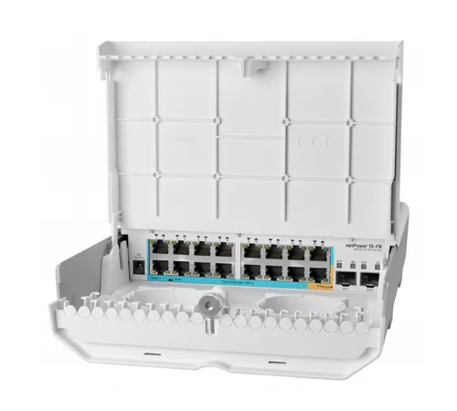 MikroTik netPower 15FR CRS318-1Fi-15Fr-2S-OUT | Switch | 16x RJ45 100Mb/s, 2x SFP Standard sieci LANFast Ethernet 10/100Mb/s
