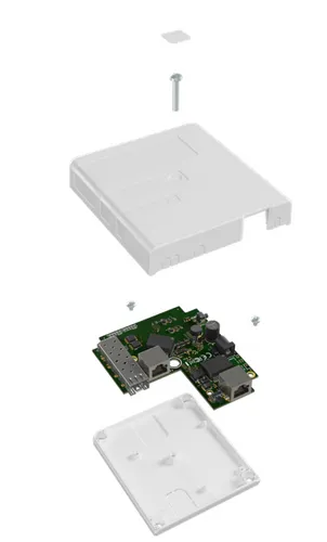 MikroTik GPEN21 | Poe Enjektör | 2x RJ45 1000Mb/s 1x SFP 1Gb/s Gniazdko wyjścia DCTak