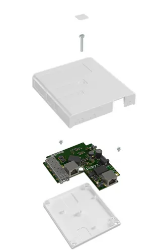 MikroTik GPEN21 | PoE Inyector | 2x RJ45 1000Mb/s 1x SFP 1Gb/s Gniazdko wyjścia DCTak