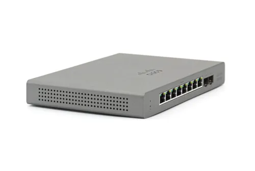 Cisco Meraki Go GS110-8P-HW-EU | Switch | 8x 1000Mb/s, 2x SFP Uplink, 8x PoE, 67W, Řízený, Kryt Rack Ilość portów LAN2x [1G (SFP)]
