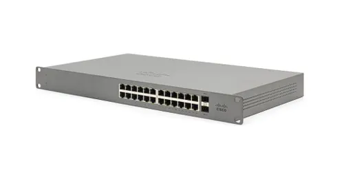 Cisco Meraki Go GS110-24-HW-EU | Schalter | 24x 1000Mbps 2x SFP Uplink, Rack-Gehäuse Ilość portów LAN2x [1G (SFP)]
