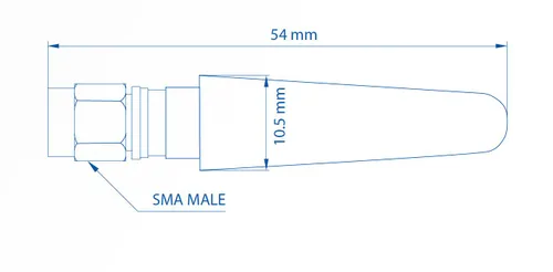 Teltonika 003R-00281 | Antena LTE | 5dBi, SMA-Male Typ antenyDookólna