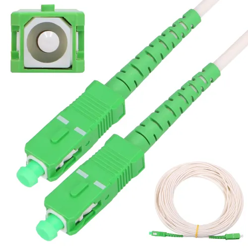 Extralink SC/APC-SC/APC | Patchcord | LSOH, Modo unic , Simplex, G.657A2, 3mm, 15m, branco Długość15m
