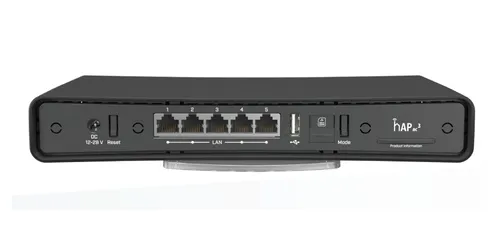 MikroTik RBD53GR-5HacD2HnD&R11e-LTE6 | LTE-Router | hAP ac3 LTE6 Bausatz, 5x RJ45 1000Mb/s, 1x USB, 1x microSIM Częstotliwość pracyDual Band (2.4GHz, 5GHz)