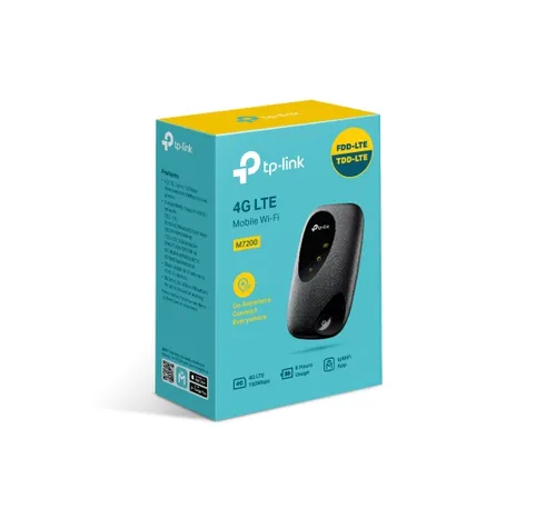 TP-Link TL-M7200 | Router LTE | 4G LTE, WiFi 2,4GHz, bateria 2000mAh Maksymalna prędkość transmisji bezprzewodowej300 Mb/s