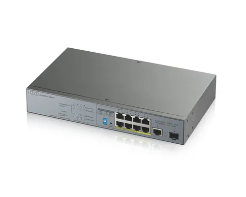 Zyxel GS1300-10HP | Switch | do monitoringu, 8x RJ45 1000Mb/s PoE, 1x RJ45/SFP Combo, 130W Ilość portów LAN8x [10/100/1000M (RJ45)]
