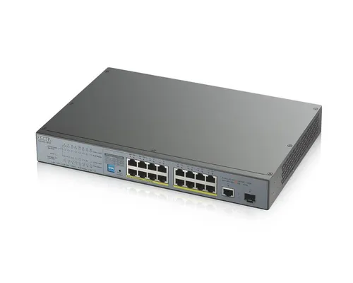 Zyxel GS1300-18HP | Switch | do monitoringu, 16x RJ45 1000Mb/s PoE, 1x RJ45/SFP Combo, 170W Ilość portów LAN16x [10/100/1000M (RJ45)]
