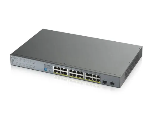 Zyxel GS1300-26HP | Switch | para monitoramento, 24x RJ45 1000Mb / s PoE, 2x SFP, 250W Ilość portów LAN24x [10/100/1000M (RJ45)]
