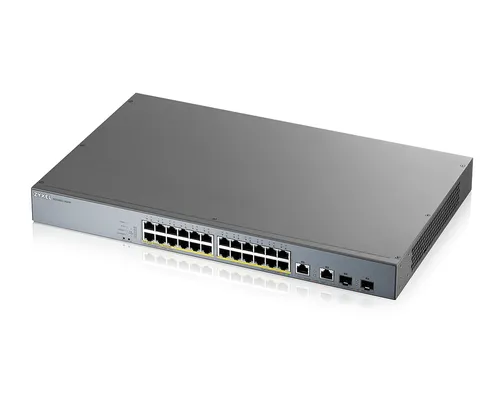 Zyxel GS1350-26HP | Switch | for surveillance, 24x RJ45 1000Mb/s PoE, 2x RJ45/SFP Combo, 375W, managed Ilość portów LAN24x [10/100/1000M (RJ45)]
