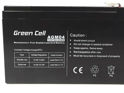 Green Cell AGM 12V 7Ah | Battery | Maintenance-free Czas eksploatacji baterii5