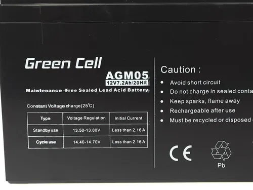 Green Cell AGM05 12V 7,2Ah | Bateria livre de manutençao Czas eksploatacji baterii5