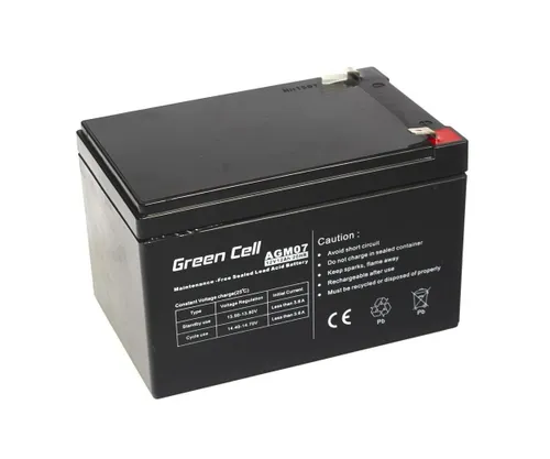 Green Cell AGM 12V 12Ah | Battery | Maintenance-free Napięcie wyjściowe12V