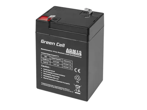 Green Cell AGM 6V 4Ah | Batería | de libre mantenimiento Pojemność akumulatora<5 Ah