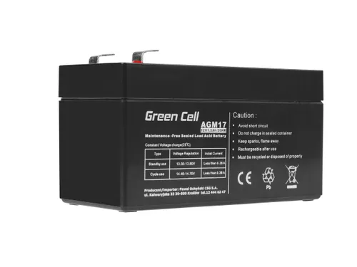 Green Cell AGM 12V 1.2Ah | Batterie | Wartungsfrei Napięcie wyjściowe12V