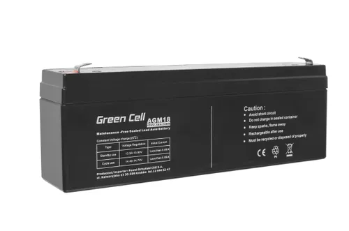 Green Cell AGM 12V 2.3Ah | Batería | de libre mantenimiento Napięcie wyjściowe12V