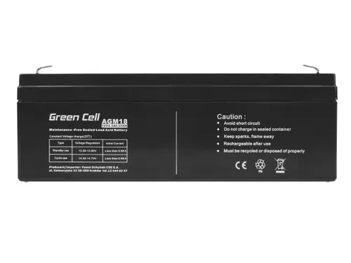 Green Cell AGM 12V 2.3Ah | Batarya | Bakim gerektirmeyen Kolor produktuCzarny
