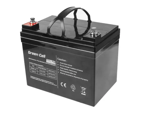 Green Cell AGM 12V 33Ah | Batería | de libre mantenimiento Pojemność akumulatora33 Ah