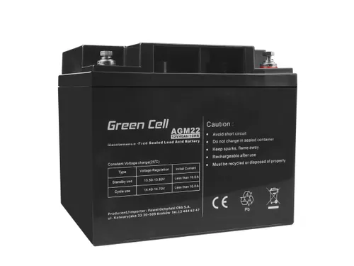 Green Cell AGM22 12V 40Ah | Batería | de libre mantenimiento Napięcie wyjściowe12V