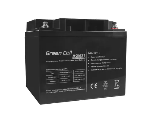 Green Cell AGM 12V 44Ah | Batería | de libre mantenimiento Napięcie wyjściowe12V