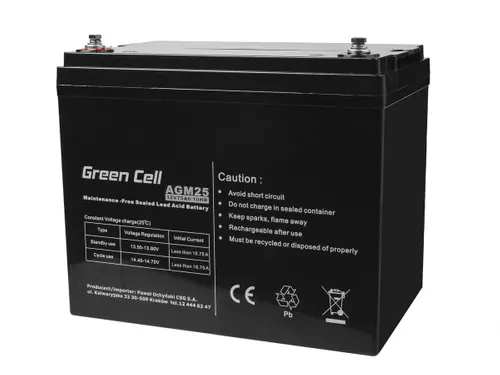 AGM Green Cell 12V 75Ah | Batteria | Senza manutenzione Pojemność akumulatora75 Ah
