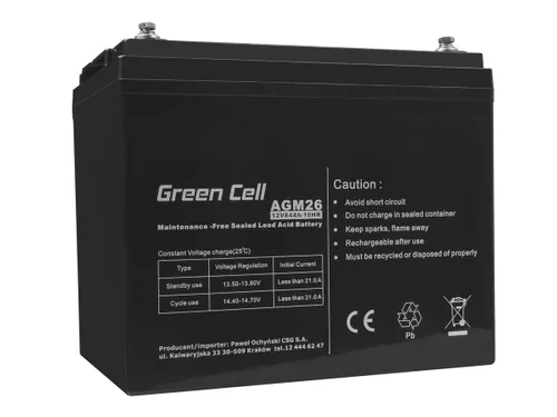 AGM Green Cell 12V 84Ah | Batteria | Senza manutenzione Napięcie wyjściowe12V