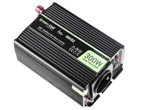 Green Cell INV02DE | Car voltage converter | 24V, 300W Ilość na paczkę1