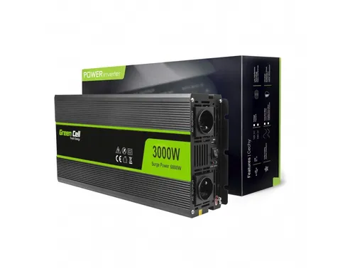Green Cell INV12 | Car voltage converter | 12V, 3000W Frekwencja wyjściowa50
