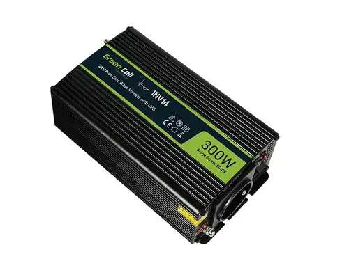 Green Cell INV14 | Car voltage converter | 24V, 300W, pure sinwave Frekwencja wyjściowa50