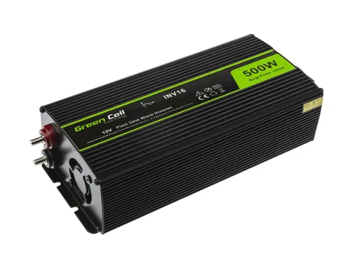 Green Cell INV16 | Voltage converter | 12V, 500W, pure sinwave Napięcie wyjściowe230V