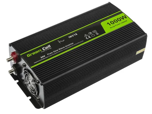Green Cell INV18 | Převodník napětí | 24V, 1000W, čistý sinus Napięcie wyjściowe230V