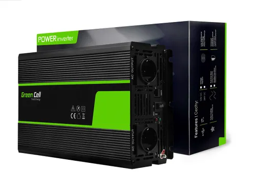 Green Cell INV22 | Převodník napětí | 12V, 1500W, čistý sinus Napięcie wejściowe12V