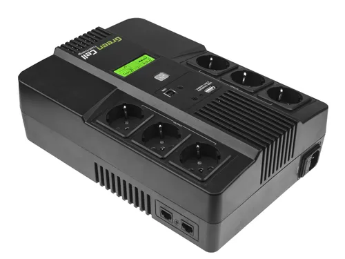 Green Cell UPS07 | Zasilacz awaryjny | AiO z wyświetlaczem LCD 800VA Częstotliwość danych wejściowych50/60