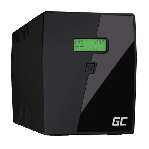 Green Cell UPS09 | Zasilacz awaryjny | Microsine z wyświetlaczem LCD 2000VA Moc UPS (VA)2000