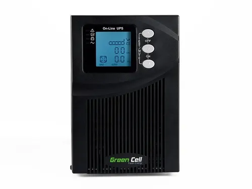 GREEN CELL UPS | UPS | Online MPII, LCD screen, 1000VA C13 CertyfikatyCE