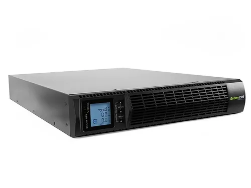 GREEN CELL UPS | Sistema de alimentación ininterrumpida UPS | Online RTII, pantalla LCD, 3000VA rack Częstotliwość danych wejściowych45/65