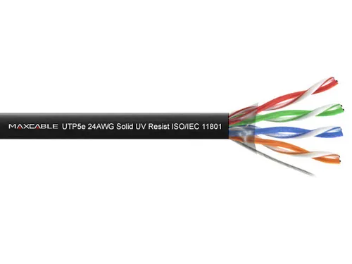 MAXCABLE UTP5 CABLE WIRE UV CCA BLACK OUTDOOR 305M