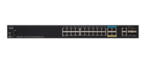 Cisco SG350X-24PD | Switch PoE | 24x Gigabit RJ45 PoE, 4x 1G/2,5G RJ45, 2x 10G Combo(RJ45/SFP+), 2x SFP+, 375W PoE, Stackovatelný Ilość portów LAN4x [1/2,5G (RJ45)]

